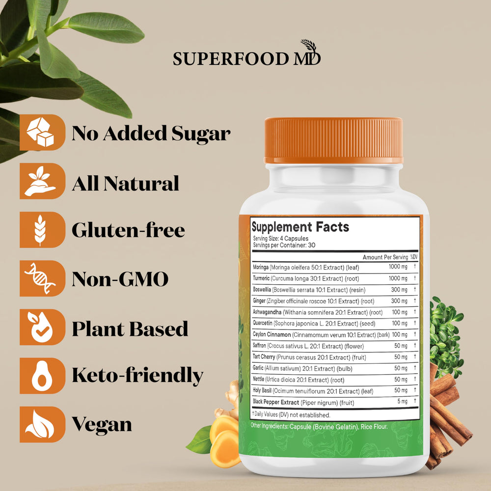 Superfood MD packaging and pill tray for travel-friendly routine