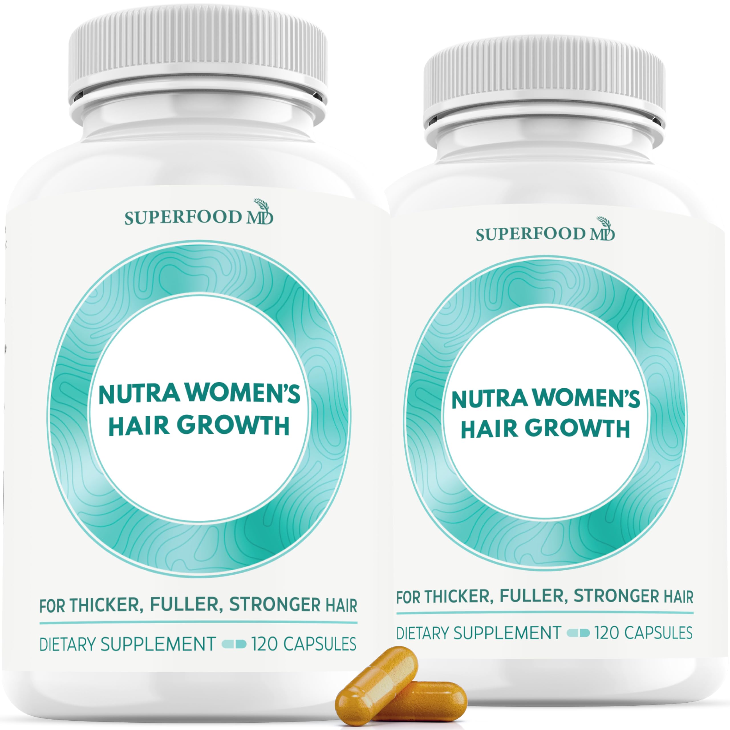Superfood MD Women's Balance bottle for daily hair support.