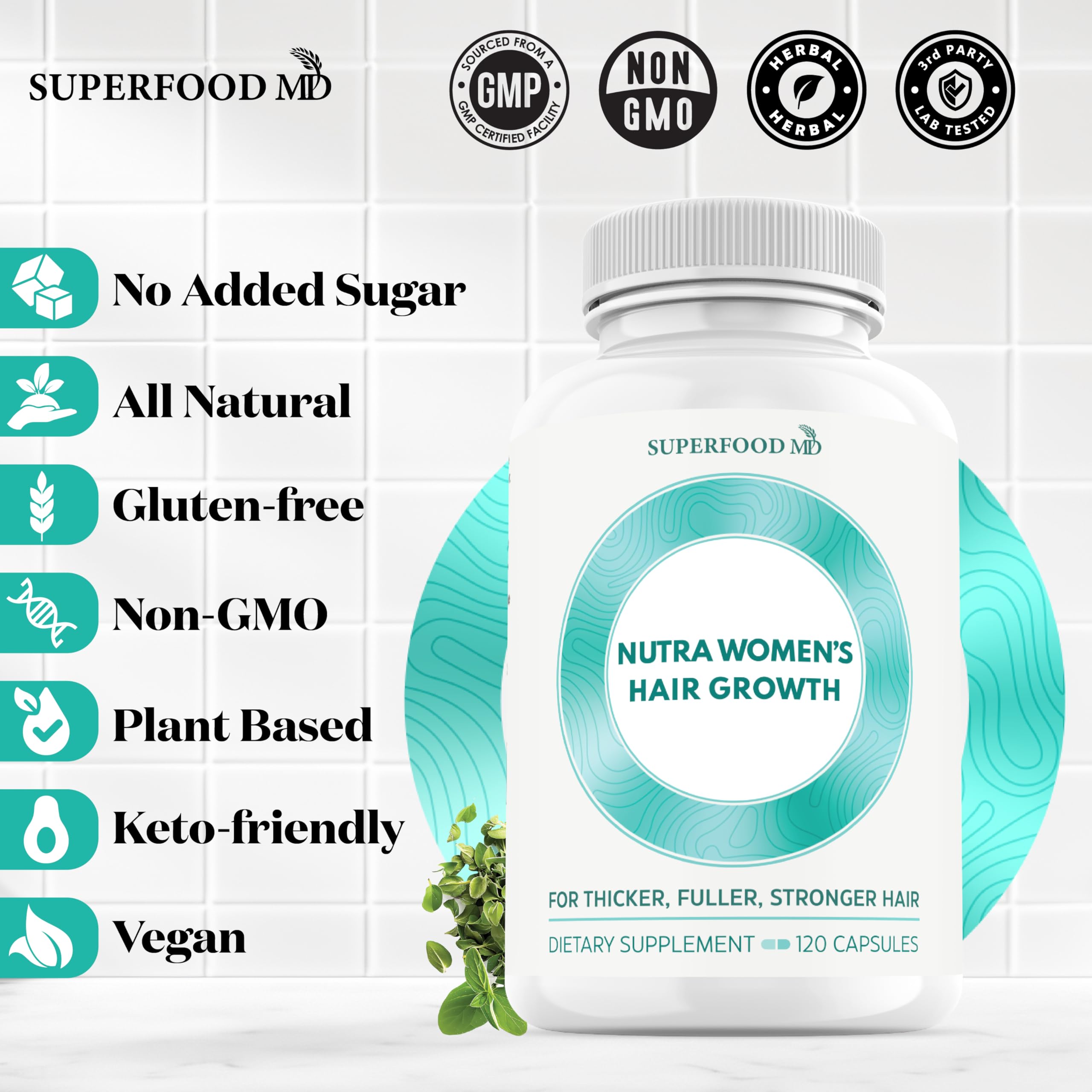 Superfood MD two-month supply bottles displayed together.