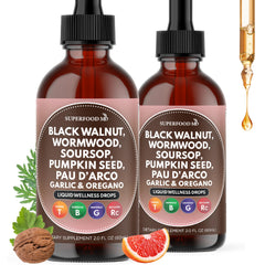 Superfood MD Wormwood Black Walnut Cleanse bottle for daily digestive balance