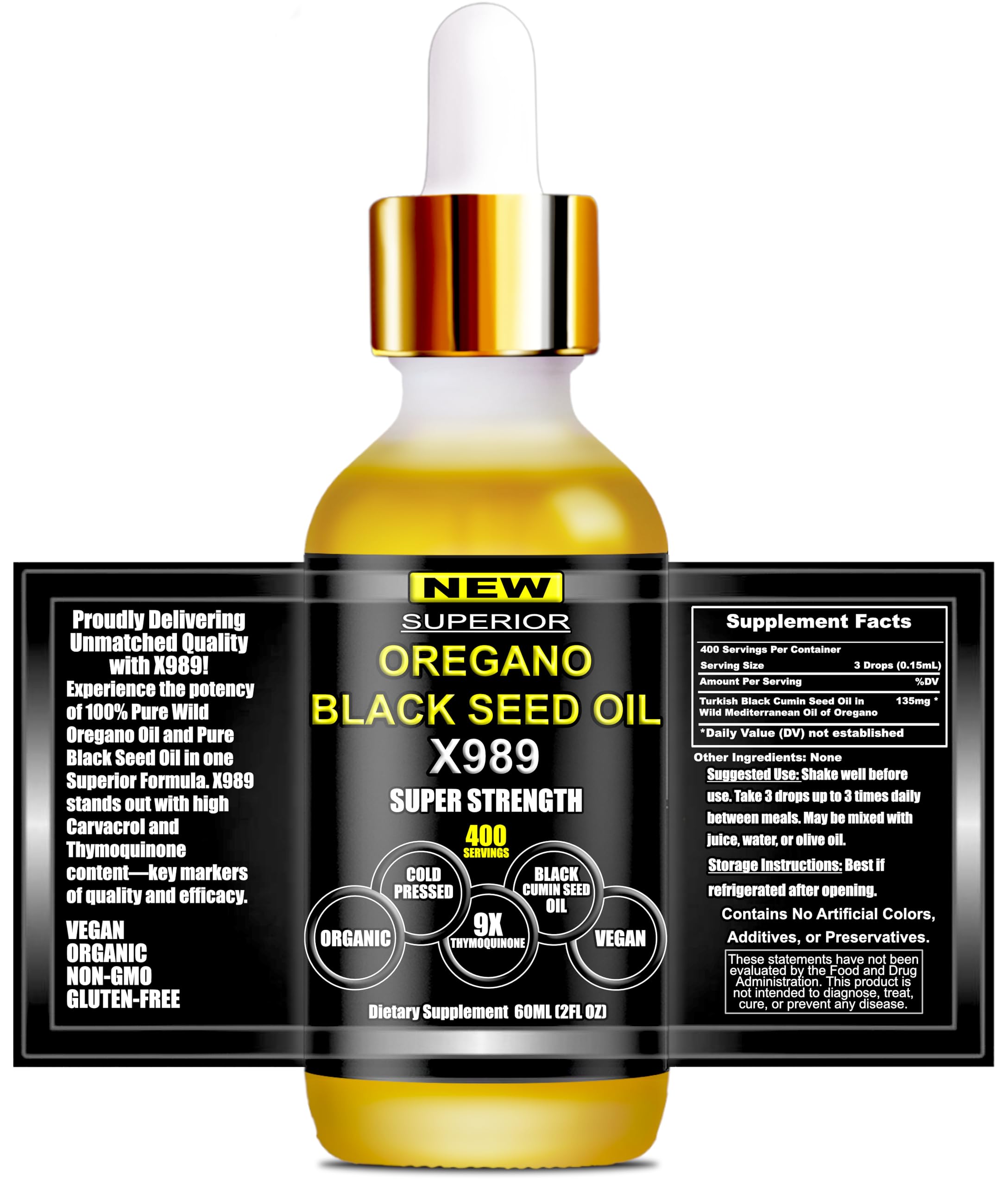 Drops ready to blend into water or beverages with X935 bottle