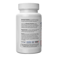 Superior Labs Chromium Picolinate capsules neatly lined for easy daily supplementation