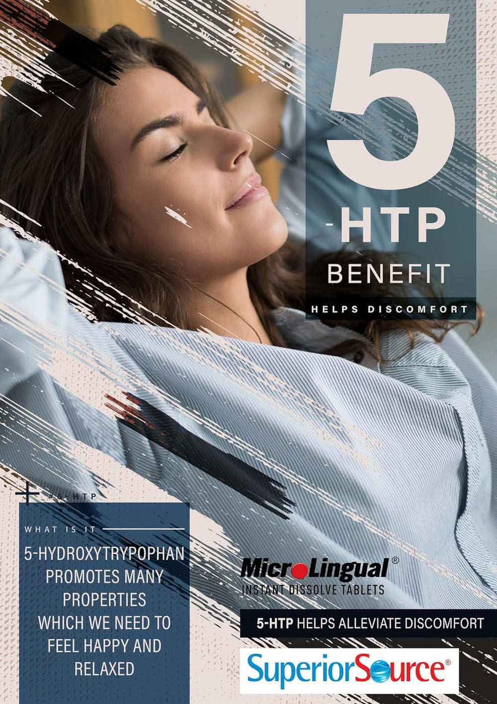 Superior Source 5-HTP serotonin support concept for mood and relaxation