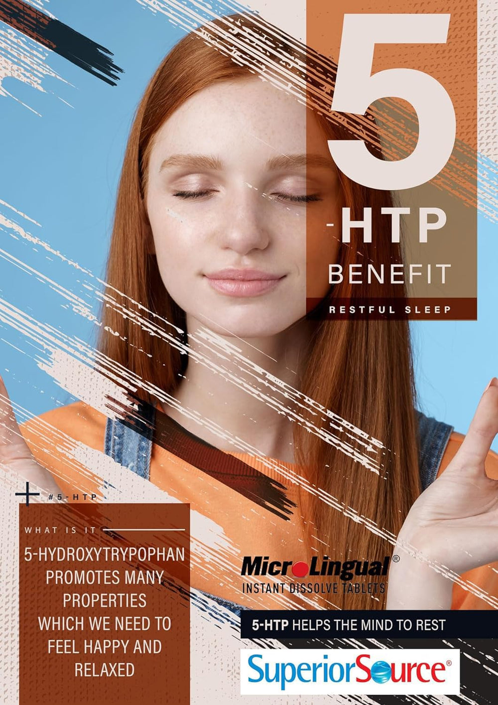 Superior Source 5-HTP sleep scene showcasing restful night benefits