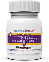 Superior Source B12 methylcobalamin is the most active form for quick bloodstream absorption.