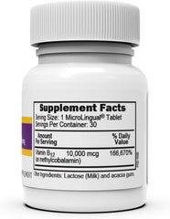 Senior-friendly No Shot B-12 sublingual tablets for easy daily use
