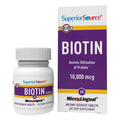 Superior Source Biotin 10,000 mcg — Fast-Dissolve Sublingual Tablets for Hair, Nails & Skin
