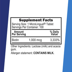 Non-GMO gluten-free label on Superior Source Biotin packaging highlighting purity