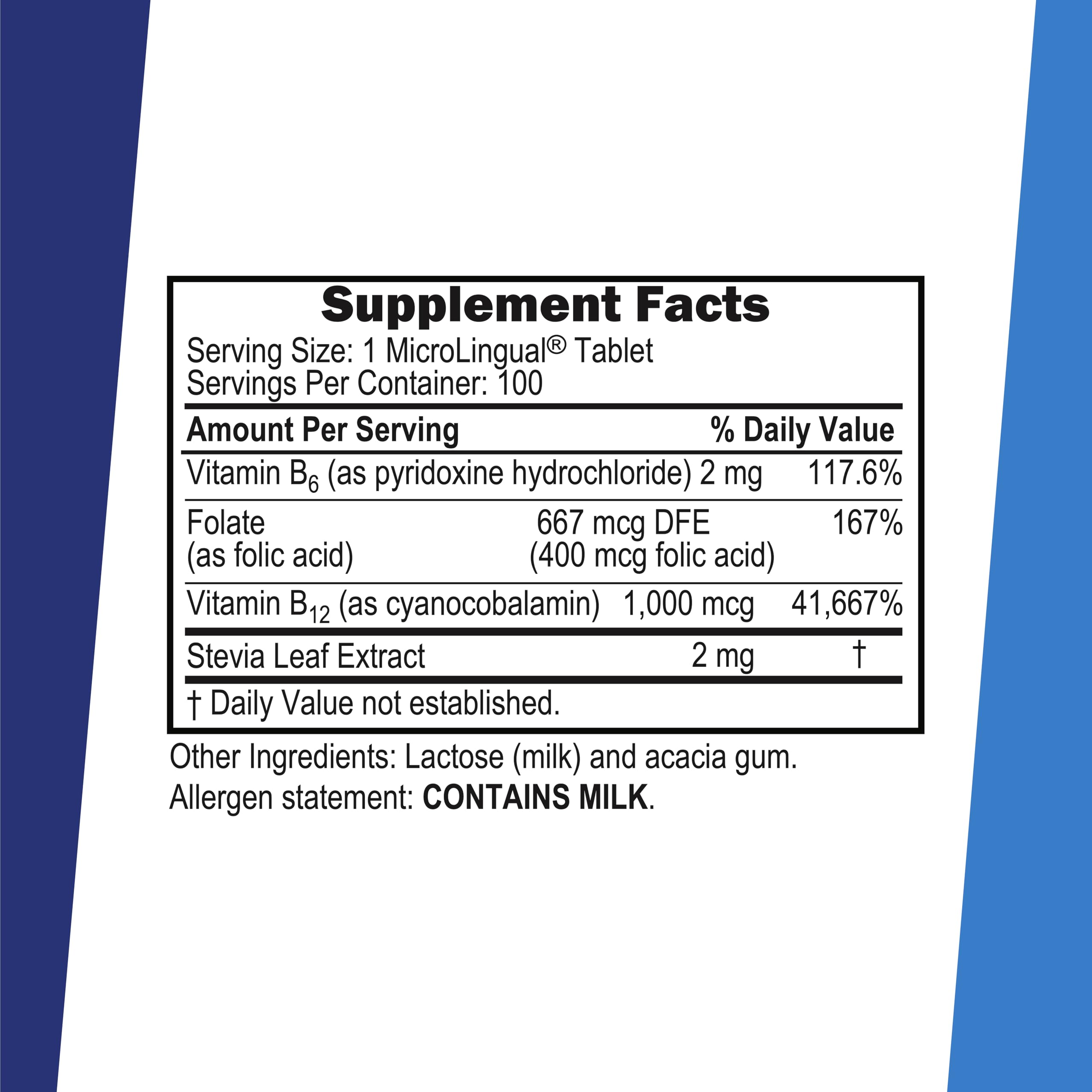 Bottle and label of vitamin B complex highlighting non-GMO ingredients.