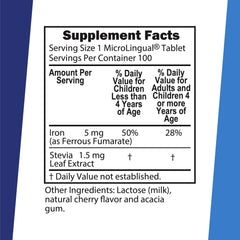 Superior Source dissolvable tablet close-up supporting daily iron intake.