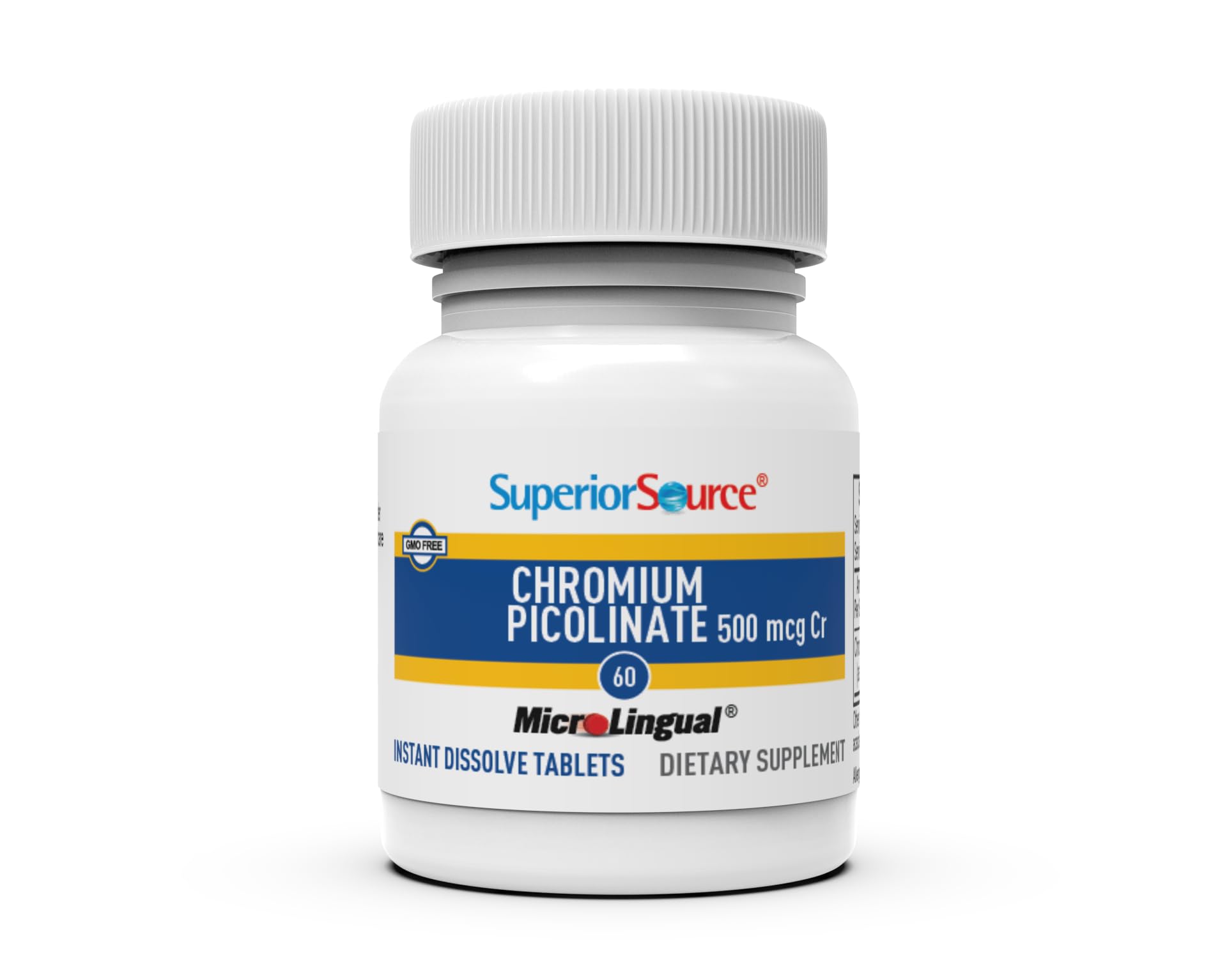 Superior Source Chromium Picolinate bottle shown for easy on-the-go supplement