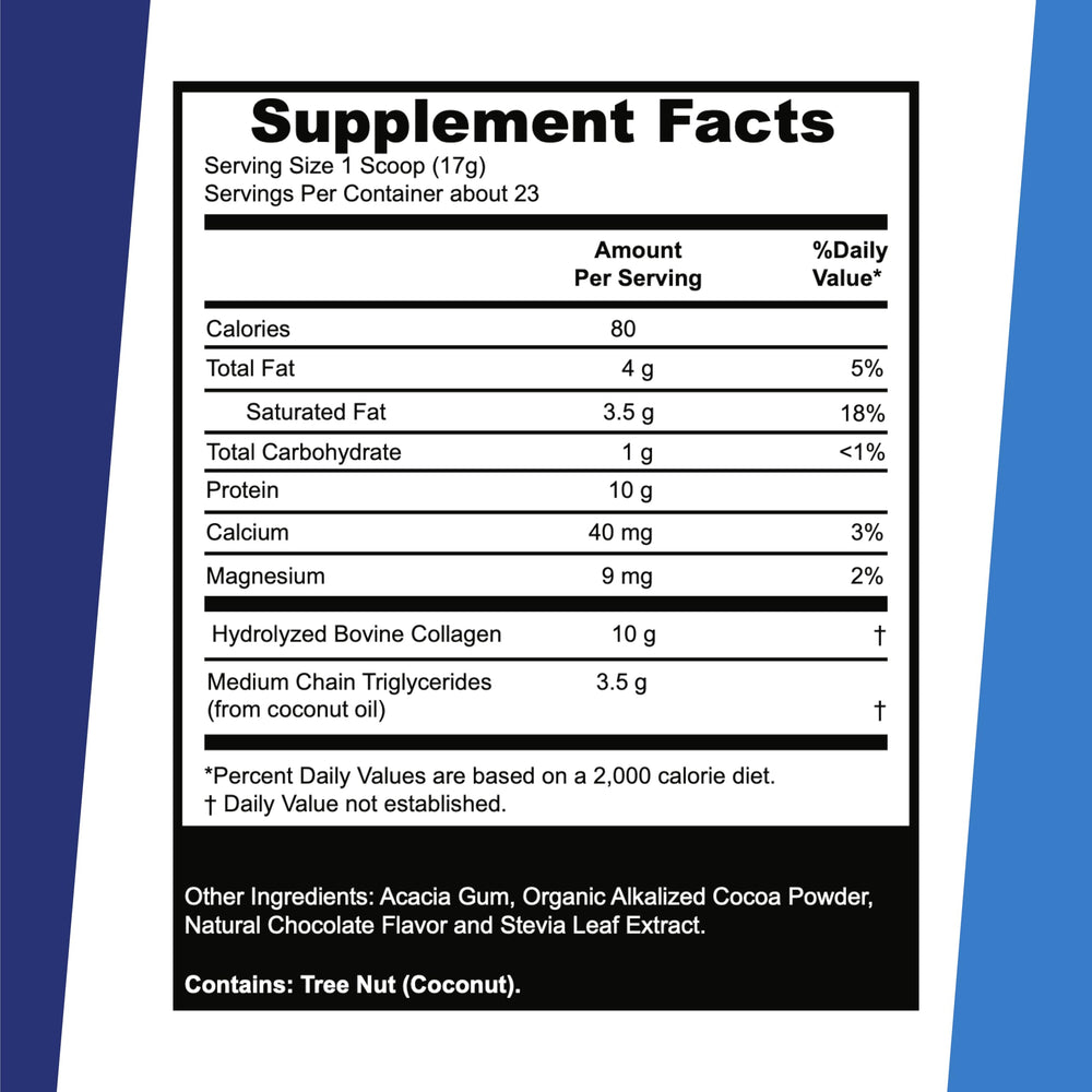 Keto Collagen powder blended into post-workout shake for protein and MCT energy.