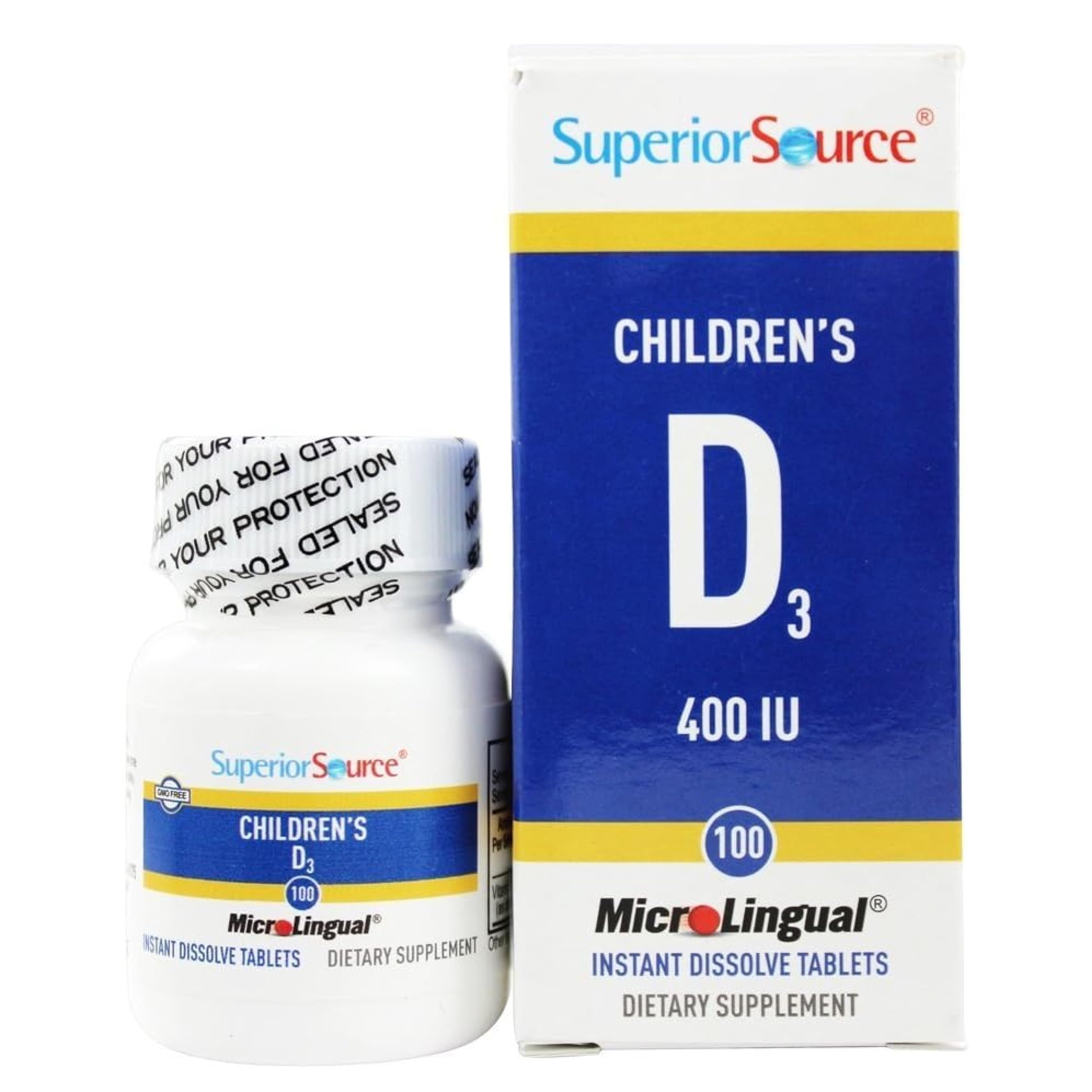 Superior Source Kids D3 tablet dissolving on the tongue for easy daily use