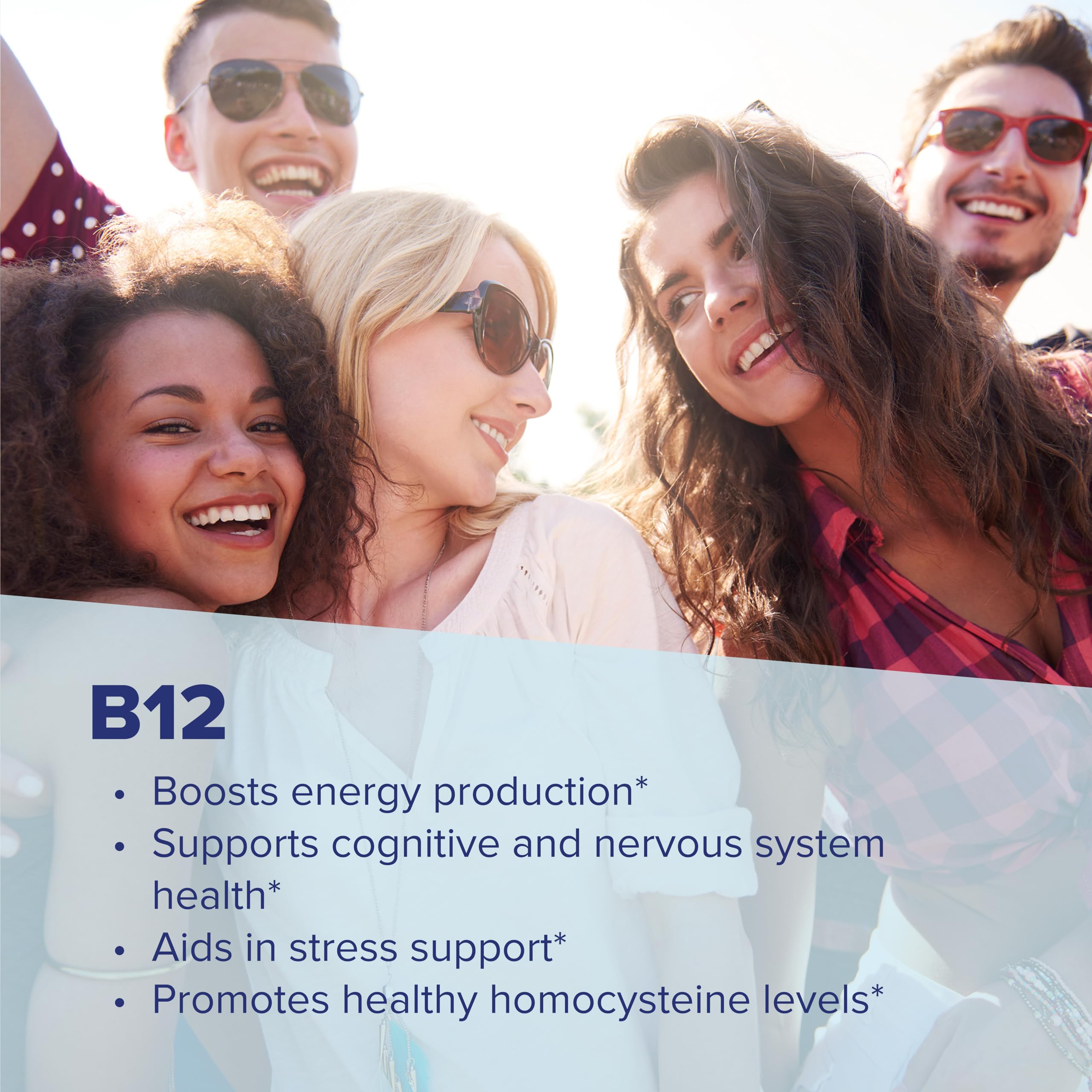Superior Source No Shot B-12 methylcobalamin tablet in hand demonstrates easy daily use.