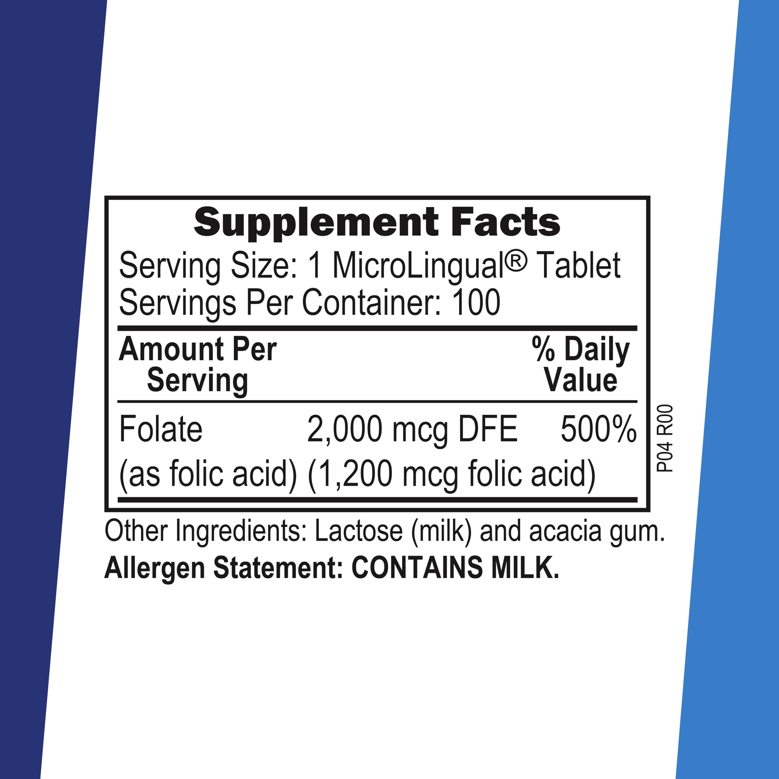 Tableta folico disoluble de Superior Source facilita la toma diaria sin agua