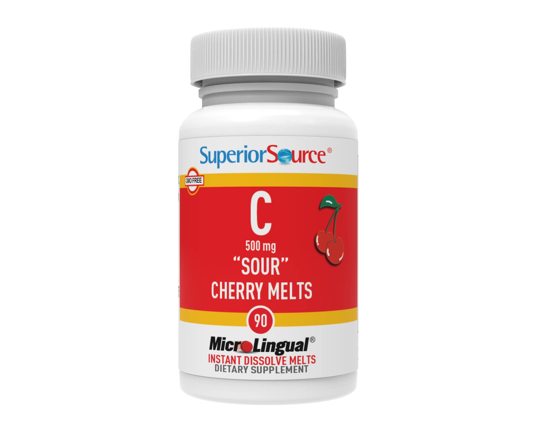 Sour cherry flavor close up on Superior Source melts for pleasant daily intake