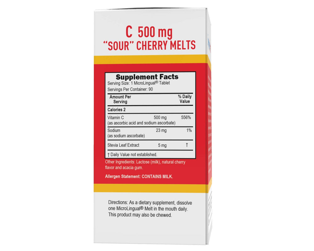 Superior Source Vitamin C MicroLingual tablets dissolving under the tongue for quick absorption