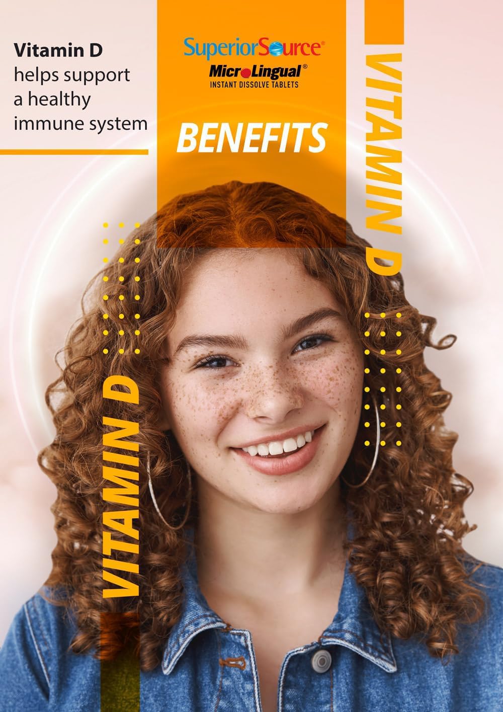 Sublingual uptake moment with Superior Source Vitamin D3 5000 IU tablet.