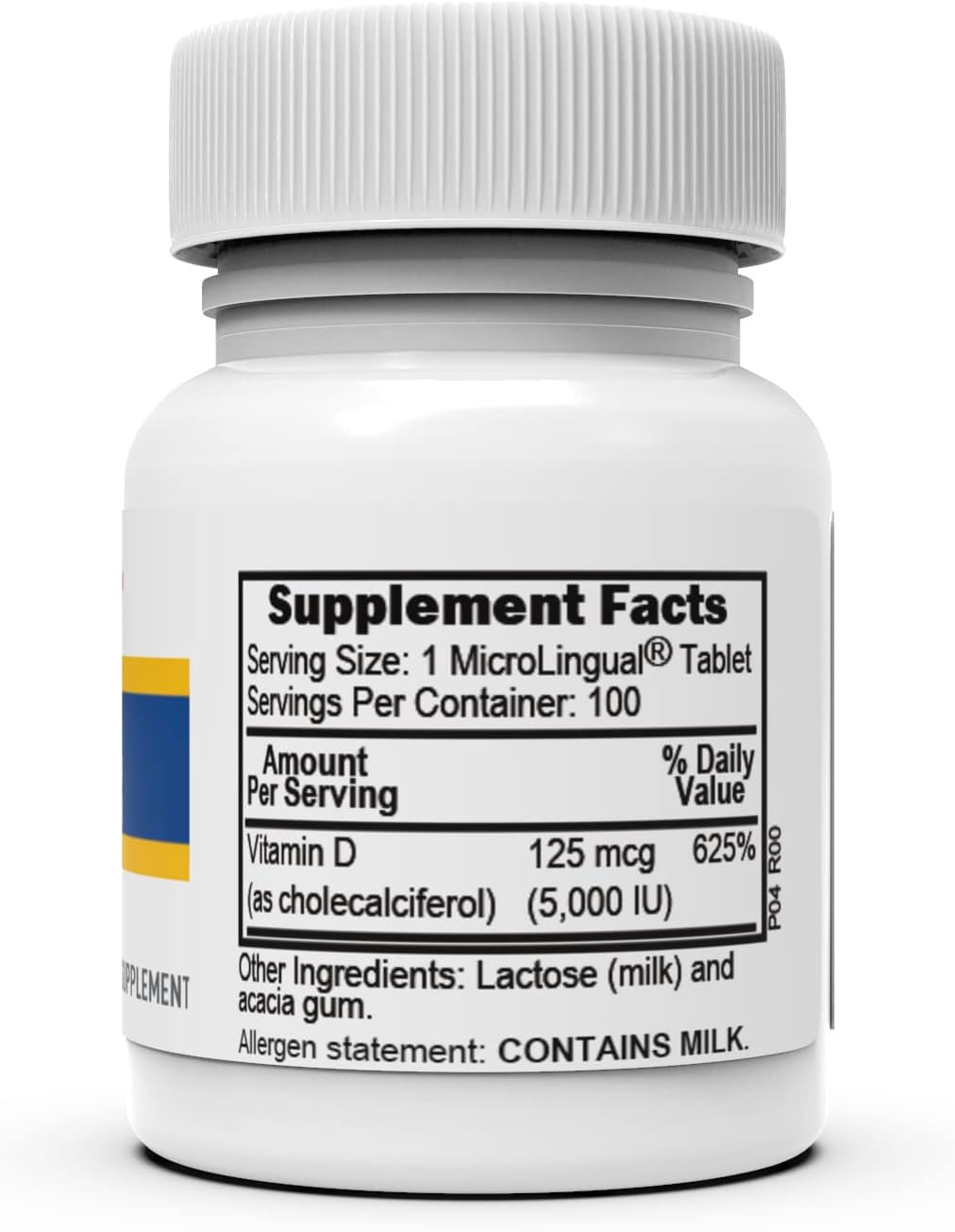 Closeup of Superior Source Vitamin D3 5000 IU tablets showing fast dissolution.