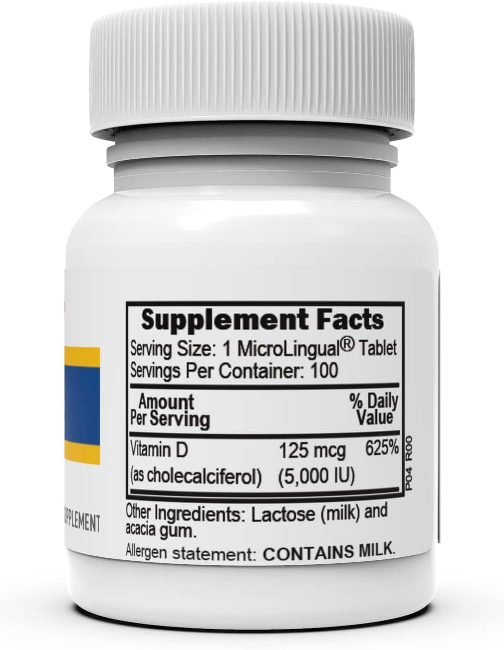 Closeup of Superior Source Vitamin D3 5000 IU tablets showing fast dissolution.