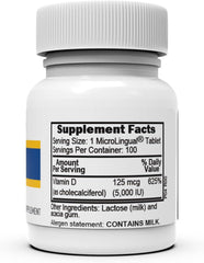 Closeup of Superior Source Vitamin D3 5000 IU tablets showing fast dissolution.