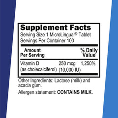 Vitamin D3 tablet on tongue showing fast dissolution for daily immune support.
