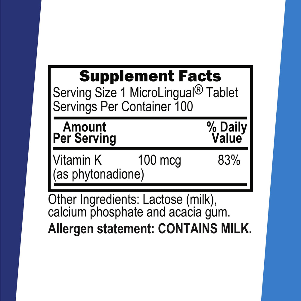 Superior Source Vitamin K 100 mcg packaging emphasizing GMP-certified production