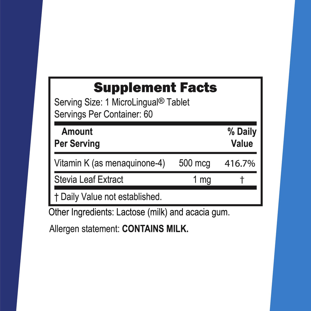 Superior Source packaging box highlighting MK-4 form and 60 sublingual tablets