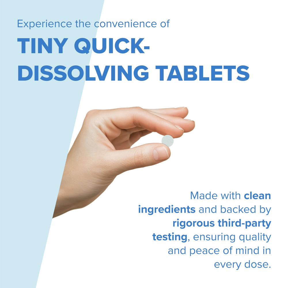 Tablets dissolving to show fast sublingual delivery with Zinc Lozenjets