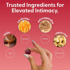 Packaging display emphasizes vegan, organic, gluten-free gummies for everyday wellness