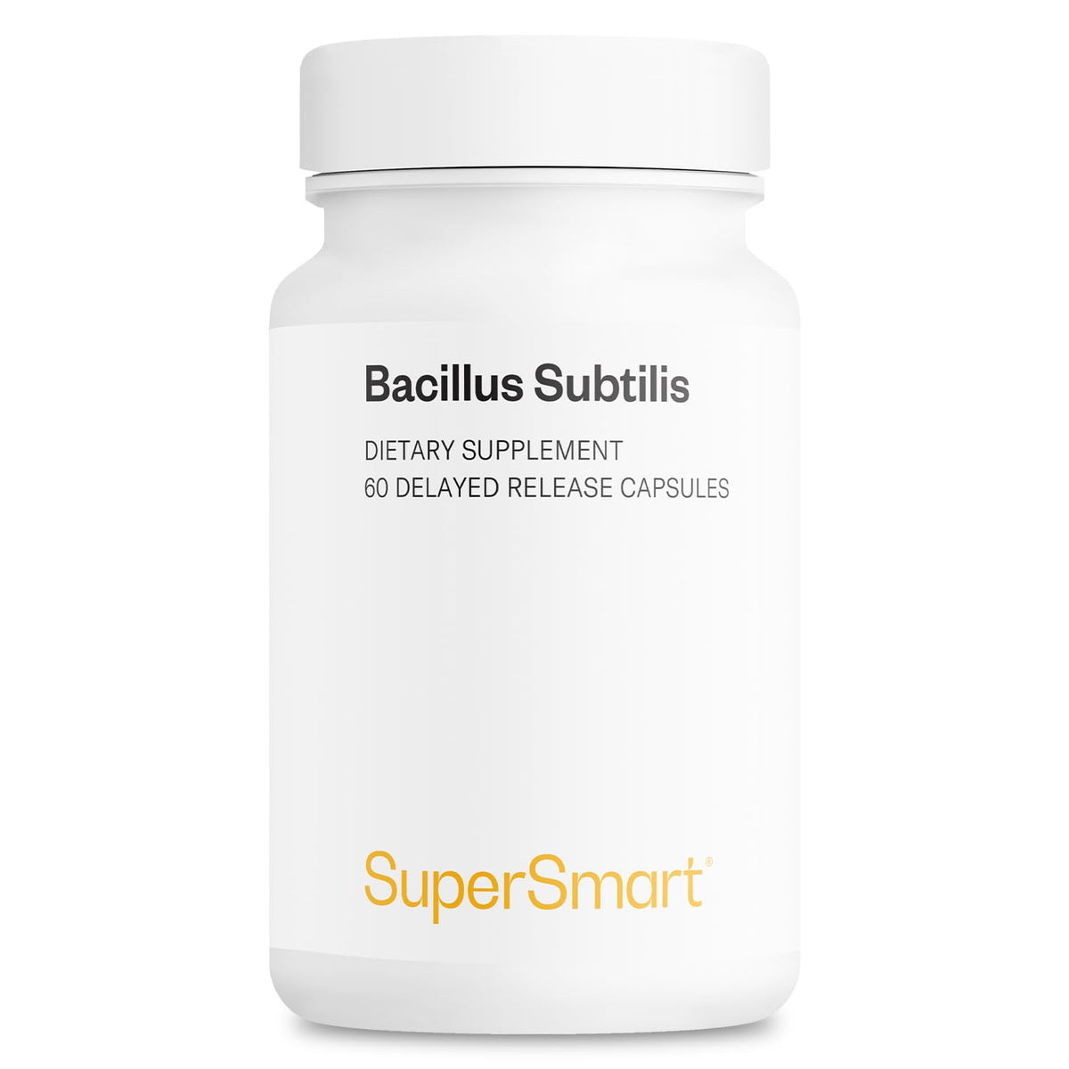 Supersmart Bacillus Subtilis 3 Billion CFU bottle front view highlighting high-potency spore probiotic