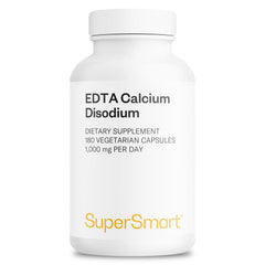 Supersmart EDTA bottle front with 180 vegetarian capsules for daily support