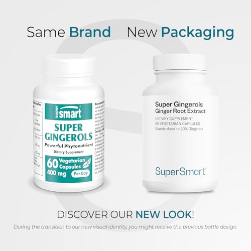 Supersmart Super Gingerols label close-up highlighting 20% gingerols potency
