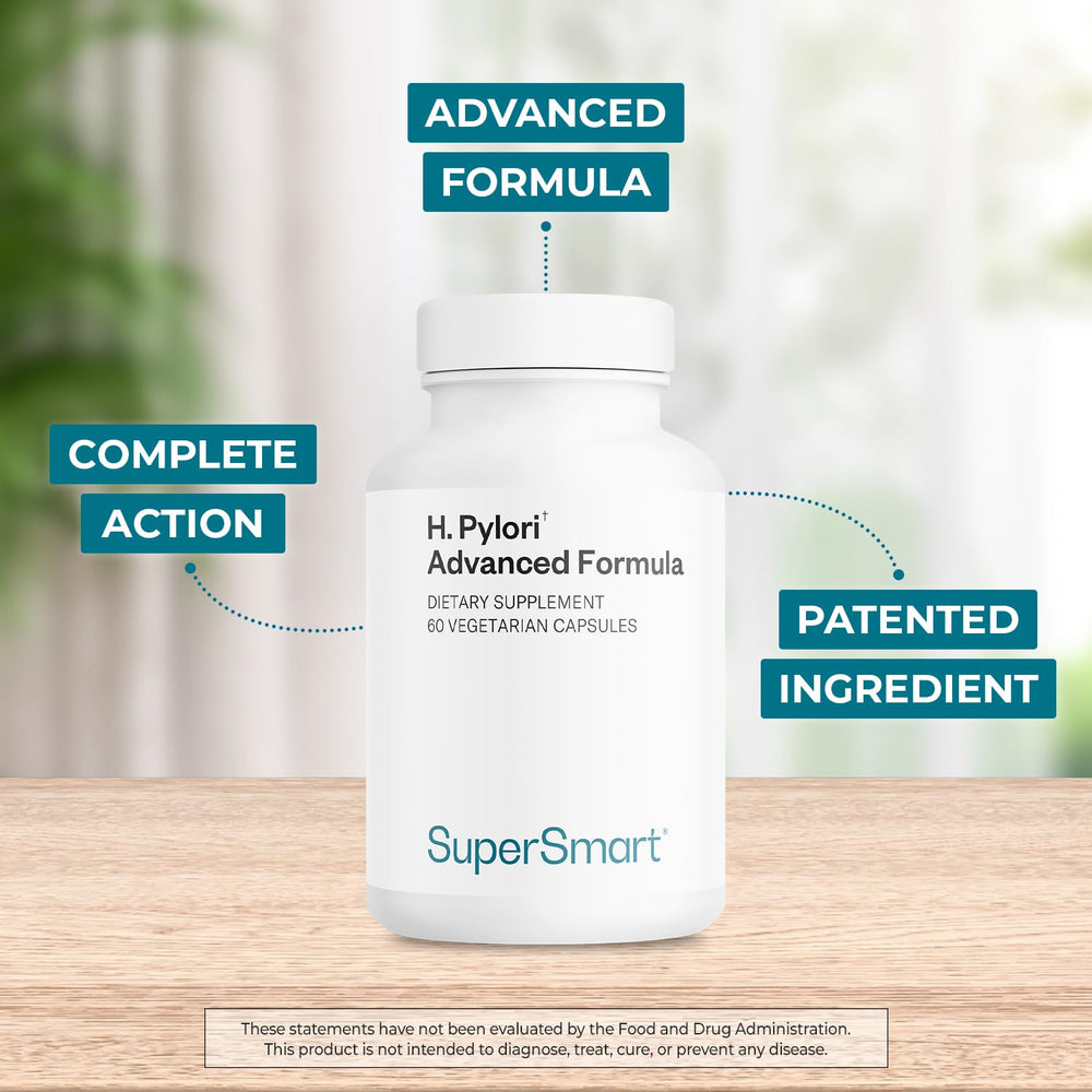Supersmart H. Pylori Advanced Formula capsules in a vegetarian capsule