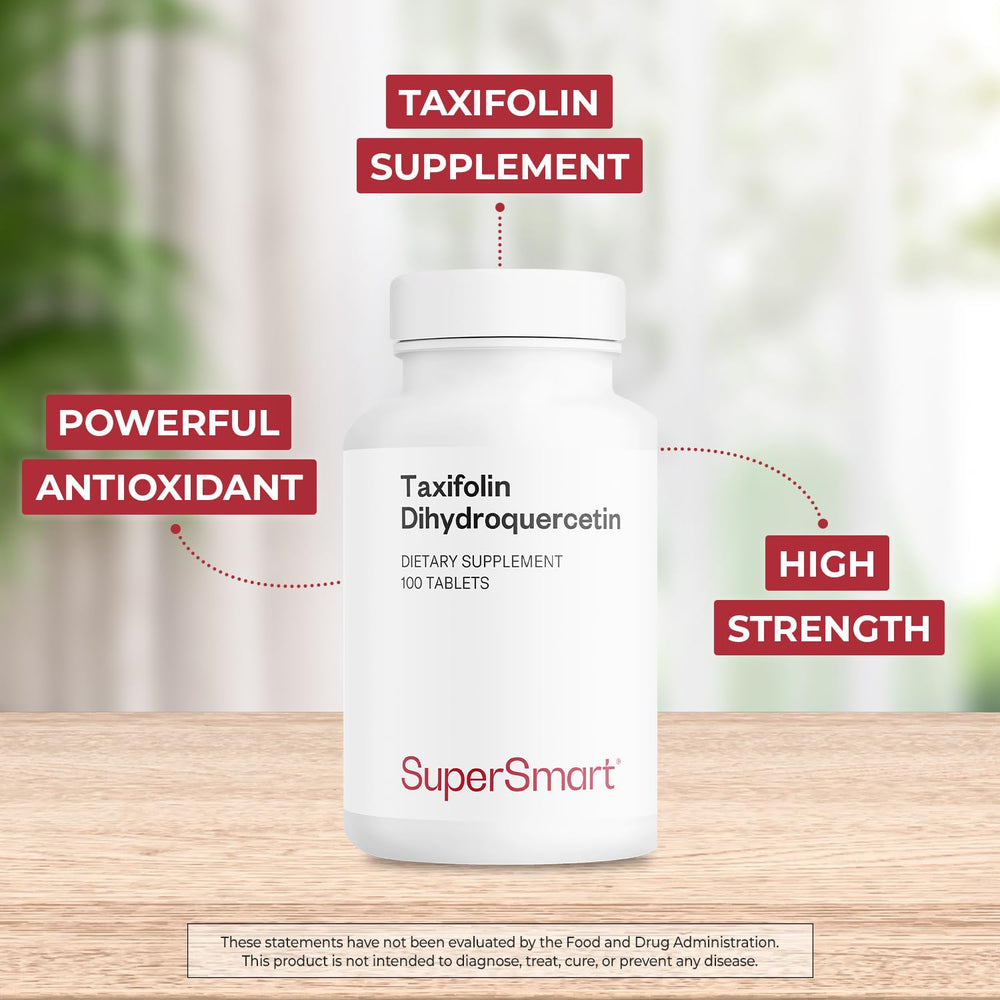 Supersmart taxifolin DHQ tablets close-up showing uniform pills