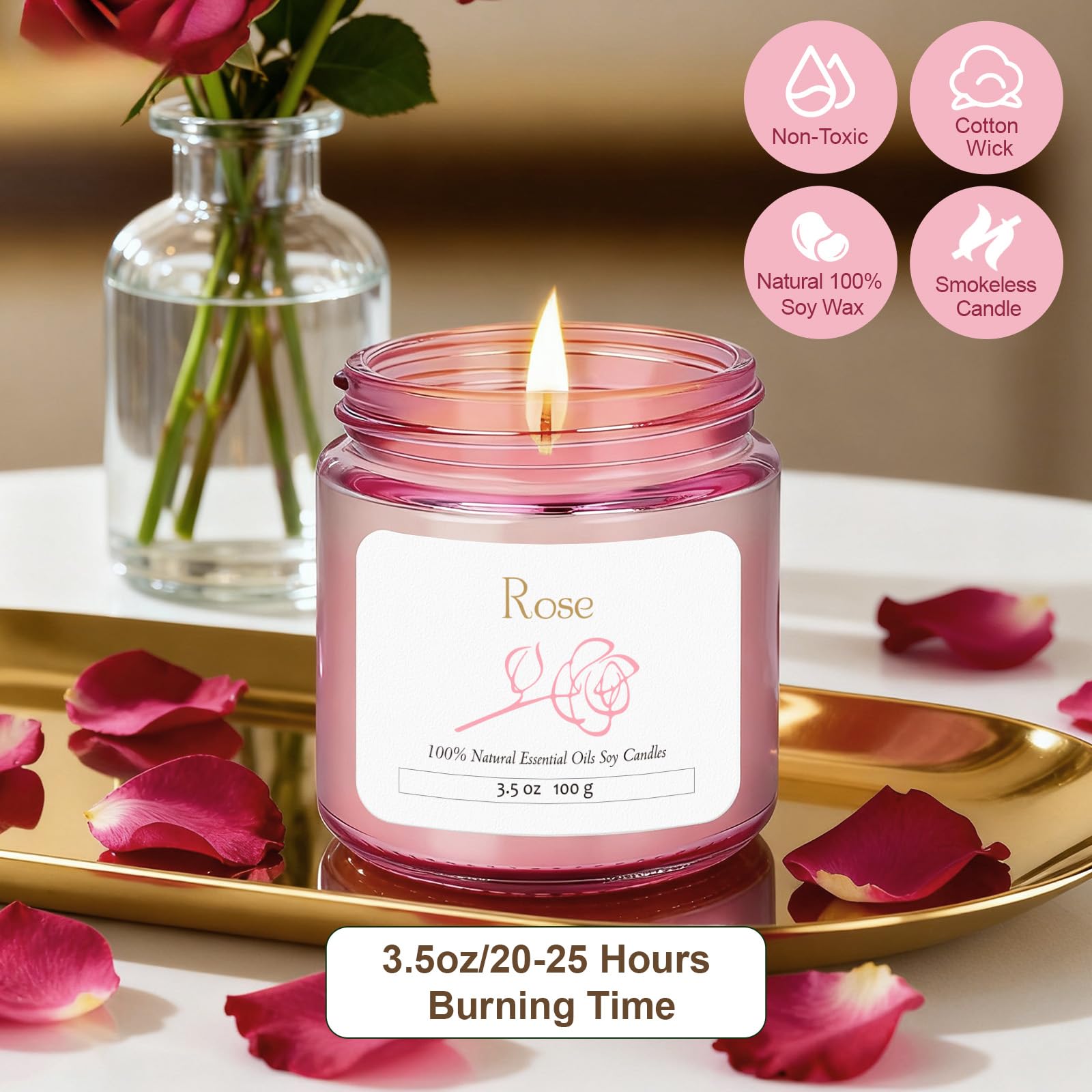 SUPERSUN jasmine sandalwood candle provides floral elegance with woodsy depth.