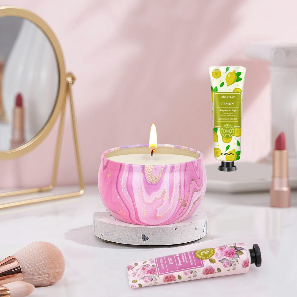 SUPERSUN sage and sea salt candle creates a calming atmosphere.