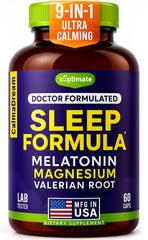 SUPLIMATE 9-in-1 melatonin sleep bottle front view for calm nights