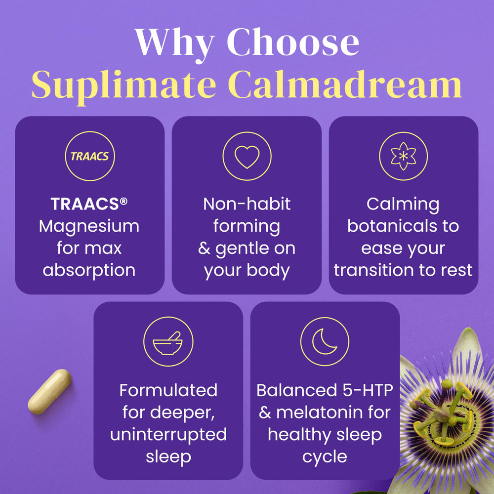SUPLIMATE GABA and 5-HTP support calm sleep cycles