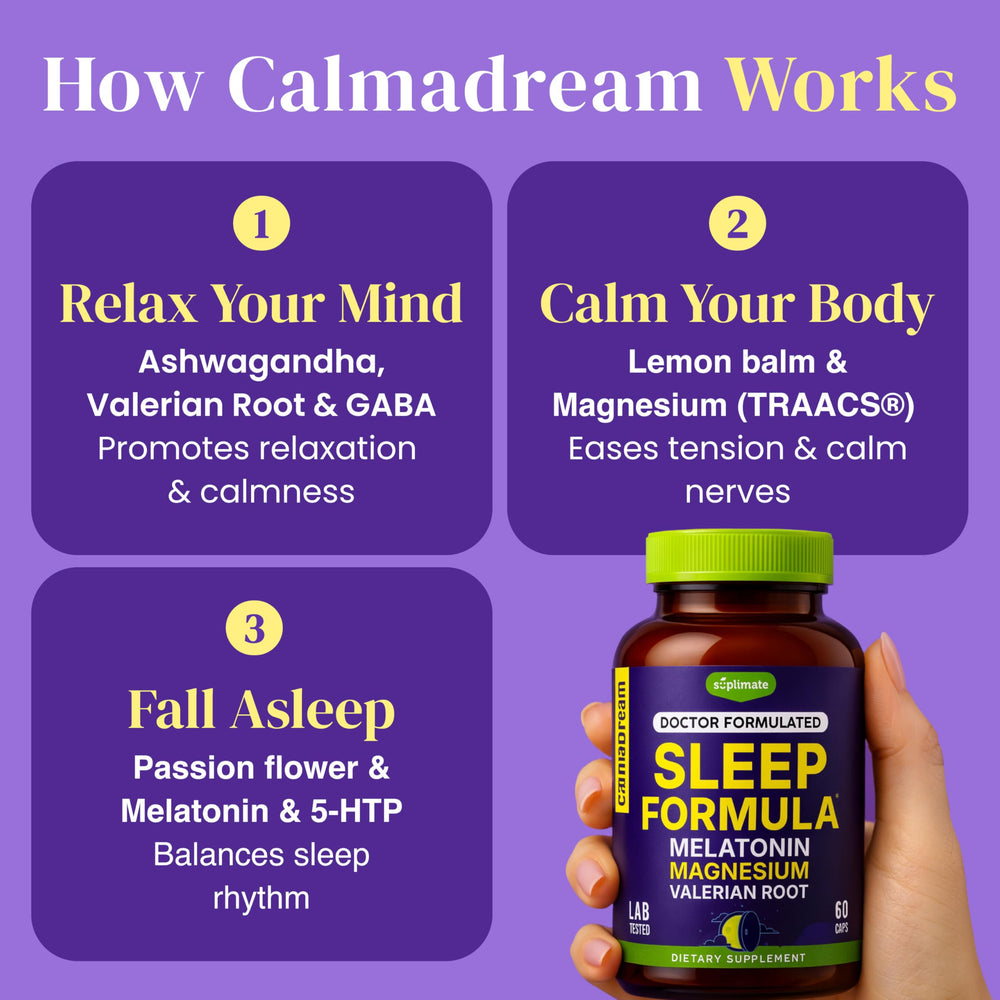 SUPLIMATE melatonin 5mg capsules aiding sleep onset