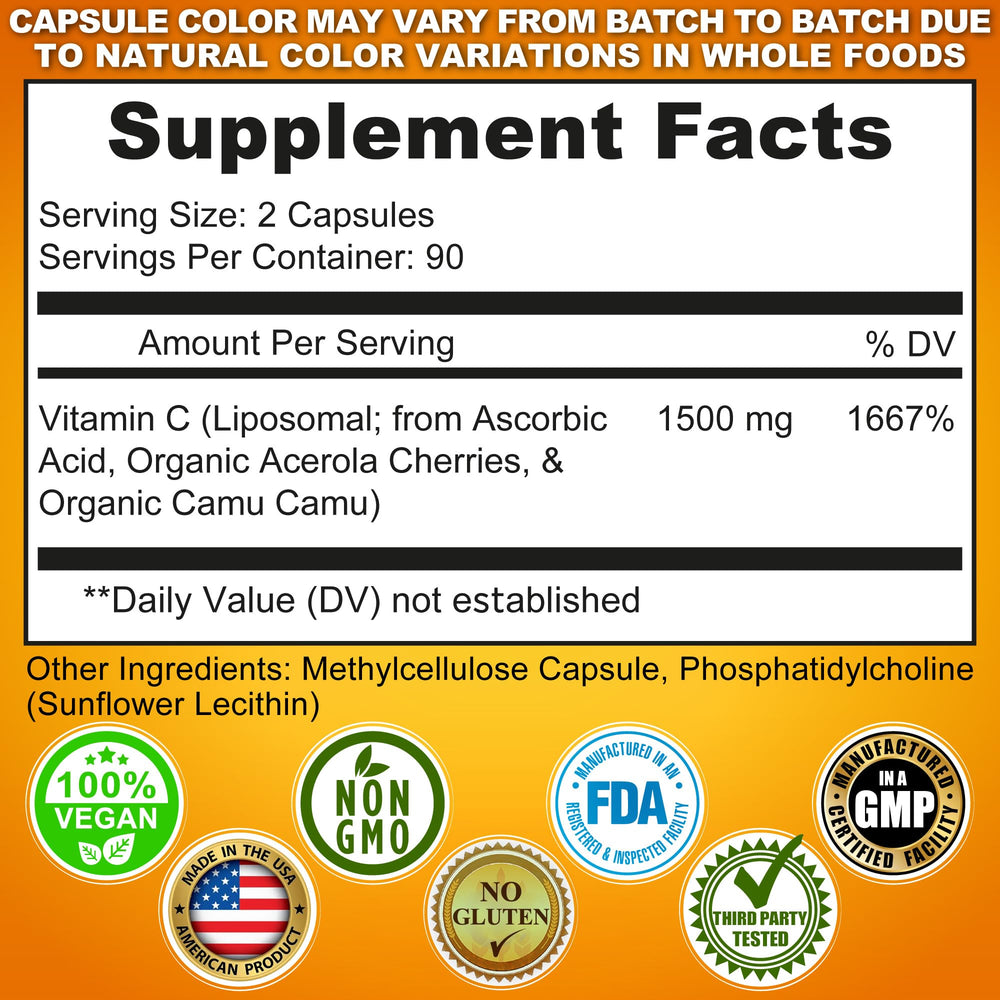 Advanced liposomal delivery enhances absorption and bioavailability of Vitamin C.