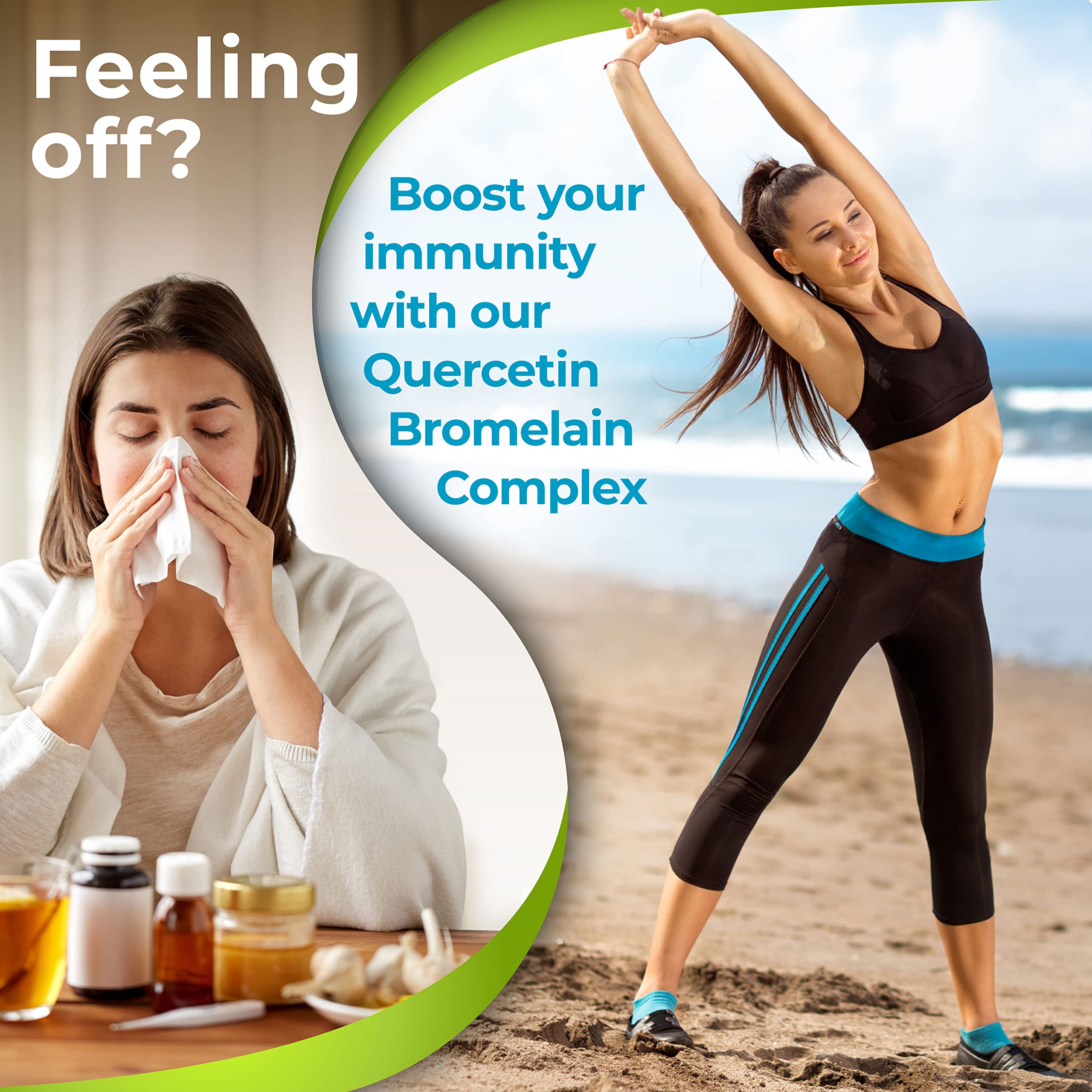 SUPPLEMENTS STUDIO Quercetin capsules with Made in USA badge indicating quality manufacturing