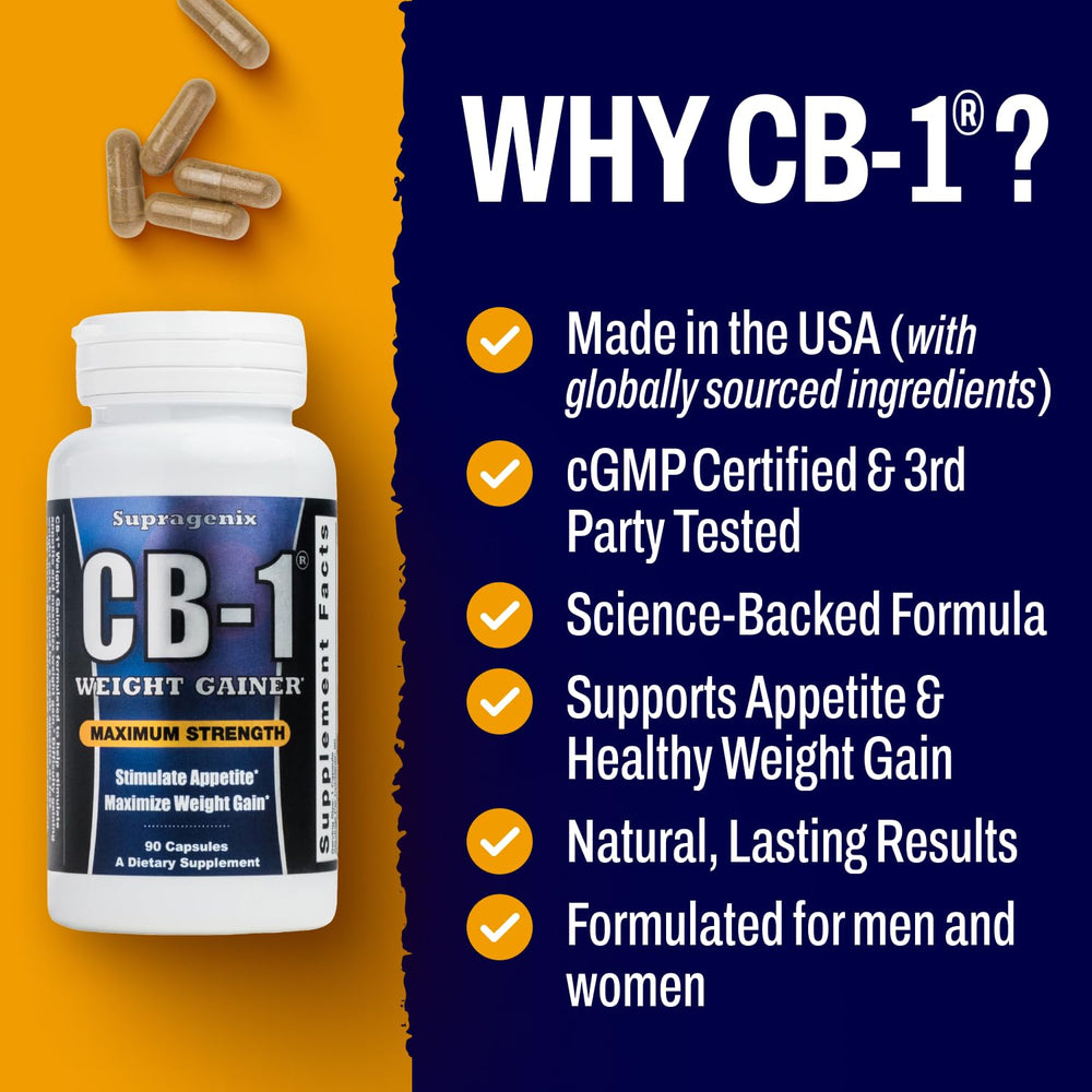Allergen-friendly labeling on Supragenix CB-1 packaging highlights safety and accessibility.