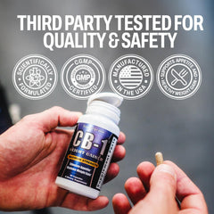 Supragenix CB-1 packaging with clinical-test badge communicates research-backed context.