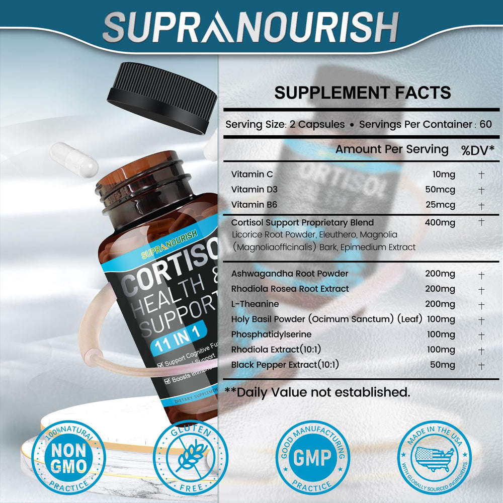 SUPRANOURISH 11-in-1 formulation capsules with multi-ingredient calm blend