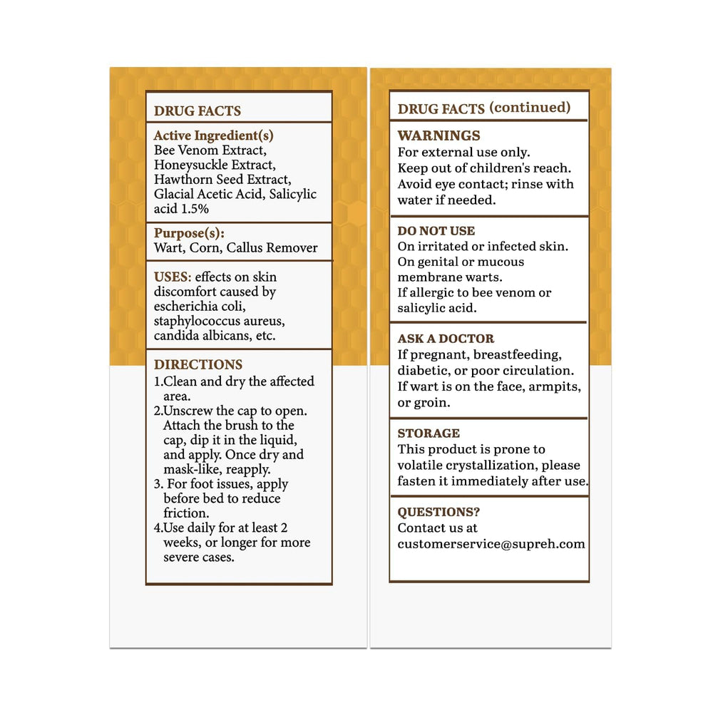 SupreH salicylic acid wart remover solution bottle focusing on exfoliation benefits.