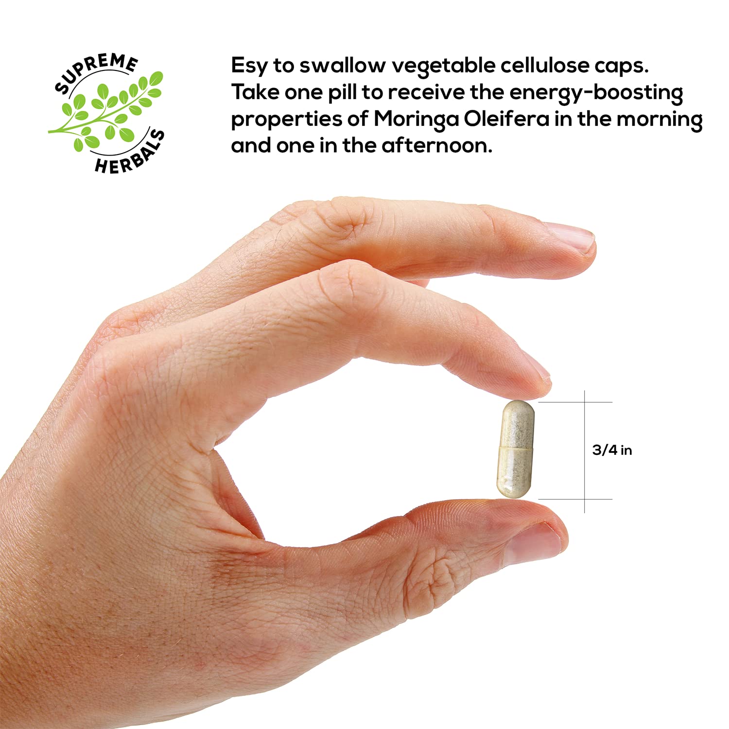 Supreme Herbals eco-friendly packaging communicates reduced waste.