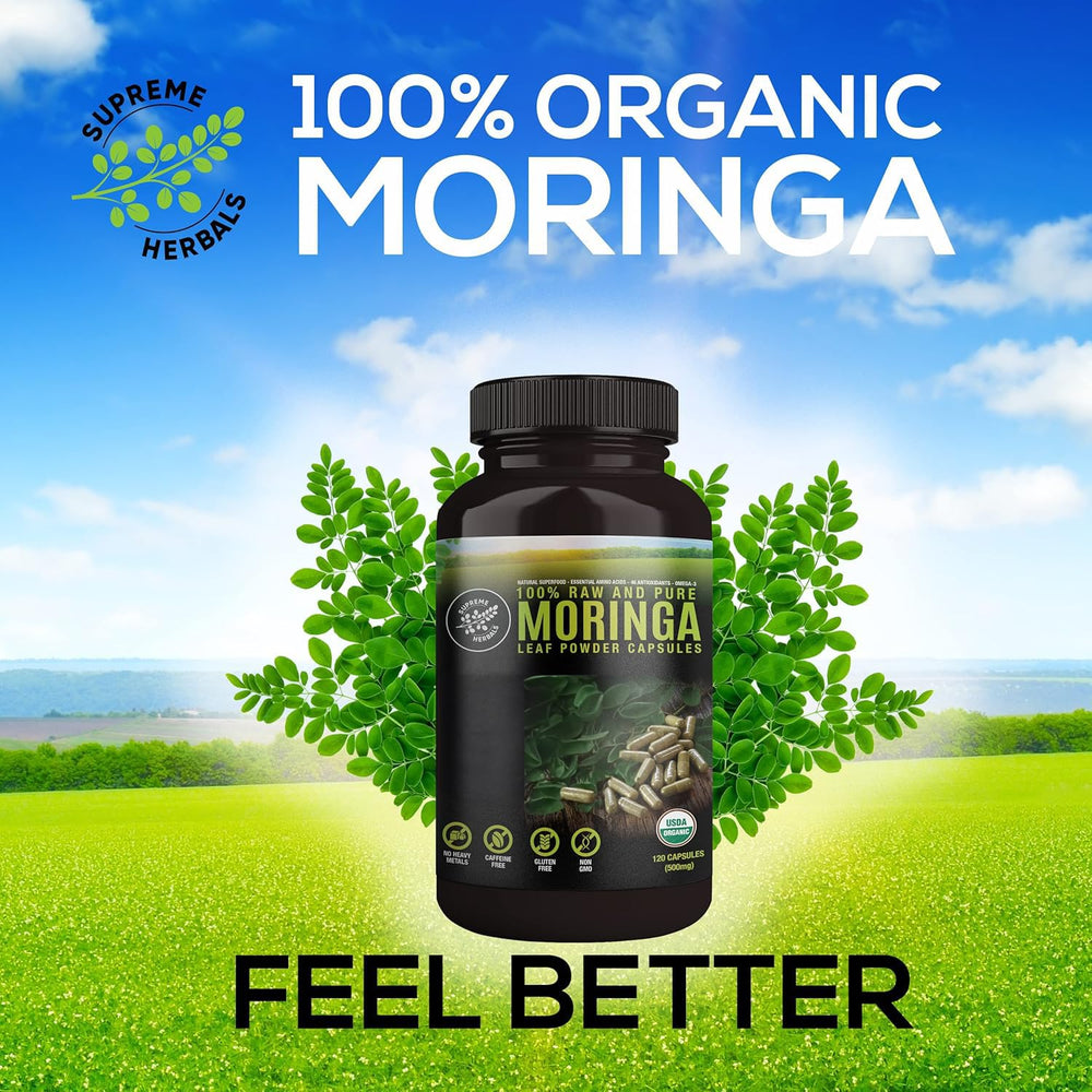 Supreme Herbals USDA Organic certification seal indicating trusted sourcing.