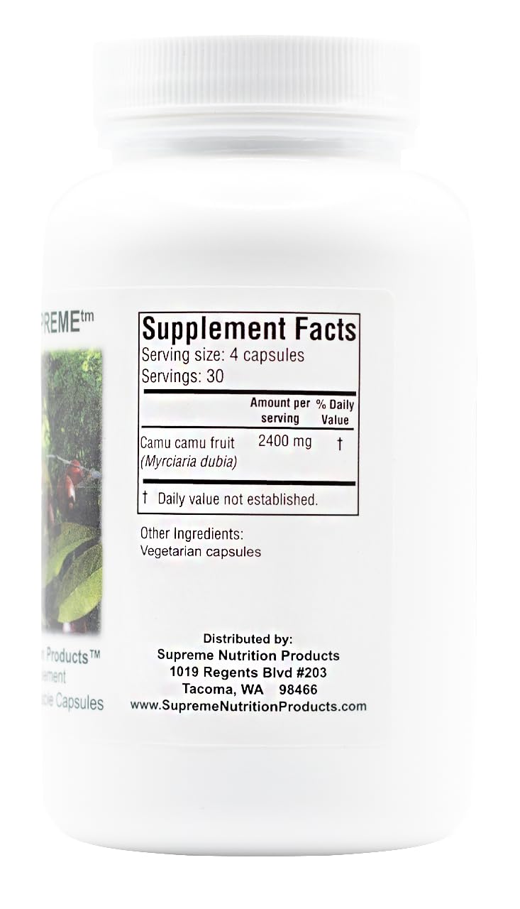 Supreme Nutrition Camu Supreme lab test document indicating quality