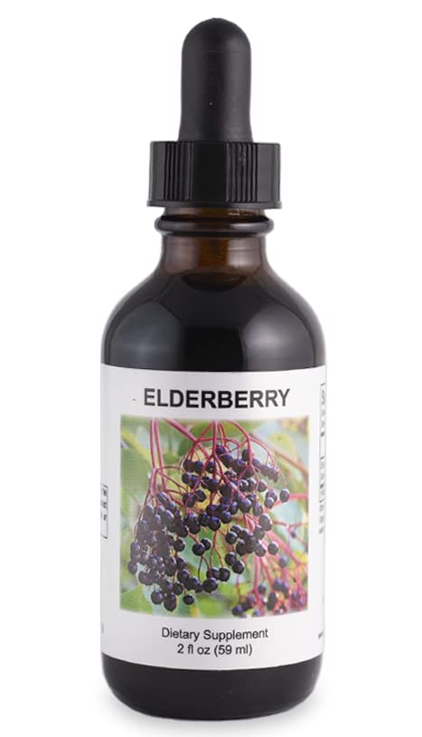 Supreme Nutrition Elderberry Tincture bottle with dropper for easy dosing